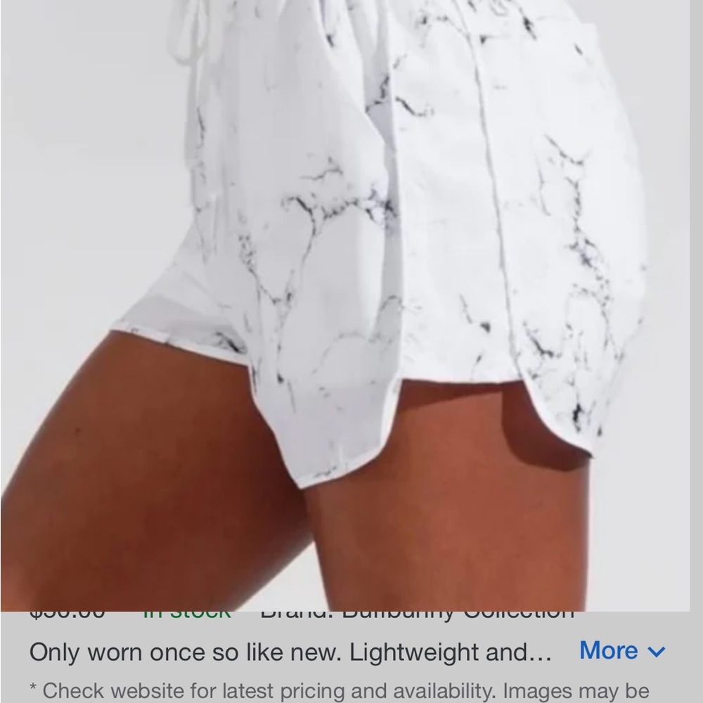 Buffbunny Flow Shorts White Marble XL